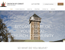 Tablet Screenshot of church.ccnz.org.nz